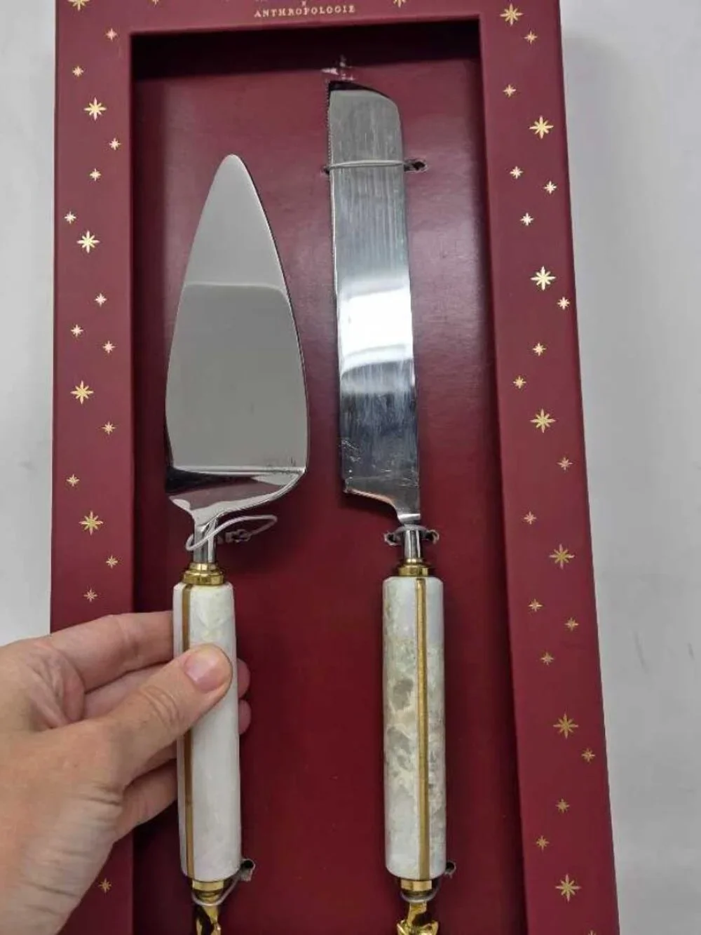 New Anthropologie New York City Ballet marble cake serving set The Nutcracker 2